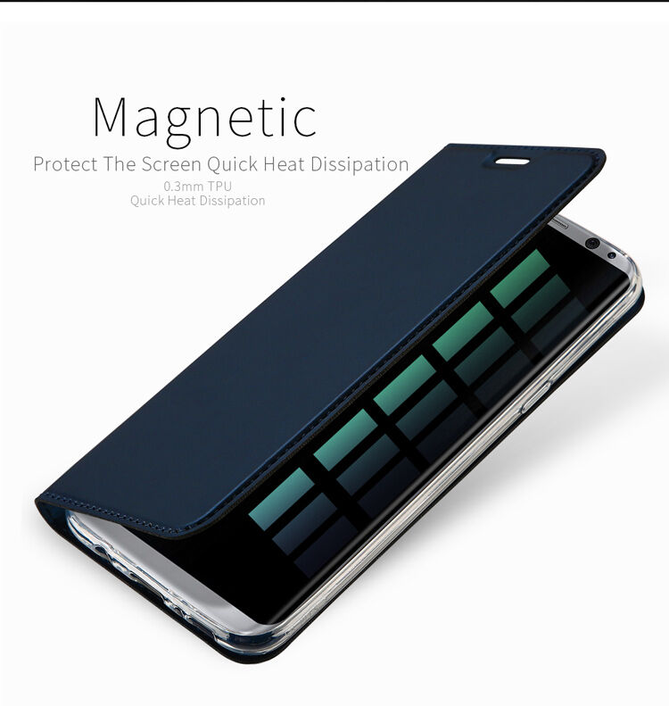 Husă flip Dux Ducis Skin Pro, pentru Samsung Galaxy S8 - albastru închis