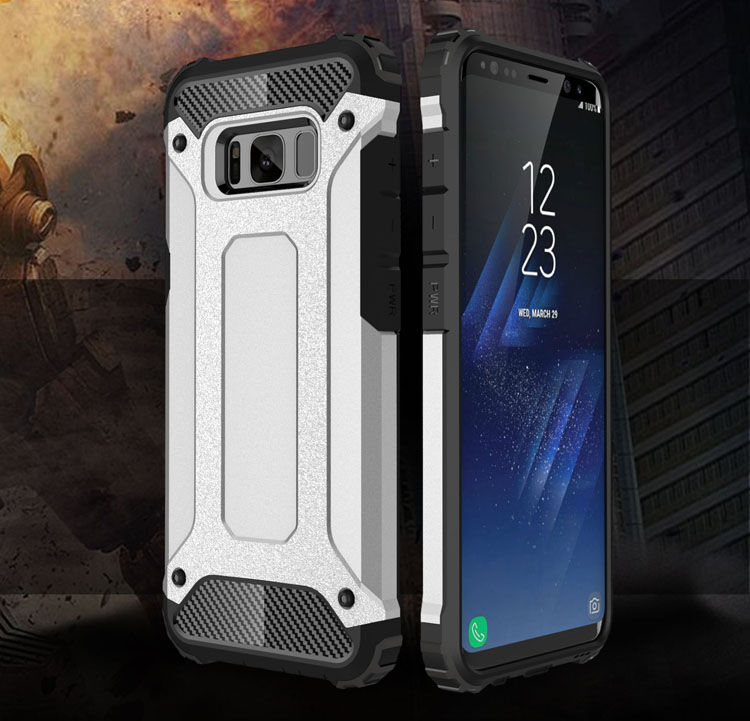 Carcasă super rezistentă Armor, pentru Samsung Galaxy S8 Plus - argintiu