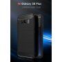 Carcasă din plastic cu textură șlefuită, pentru Samsung Galaxy S8 Plus - albastru închis
