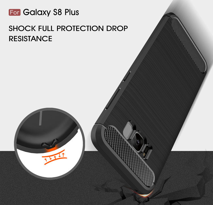 Carcasă din plastic cu textură șlefuită, pentru Samsung Galaxy S8 Plus - albastru închis