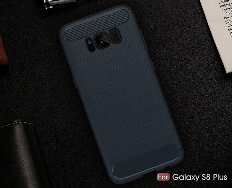 Carcasă din plastic cu textură șlefuită, pentru Samsung Galaxy S8 Plus - albastru închis