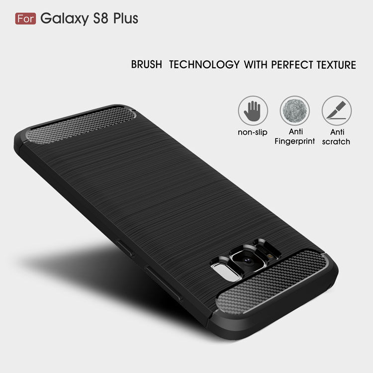 Carcasă din plastic cu textură șlefuită, pentru Samsung Galaxy S8 Plus - roșu