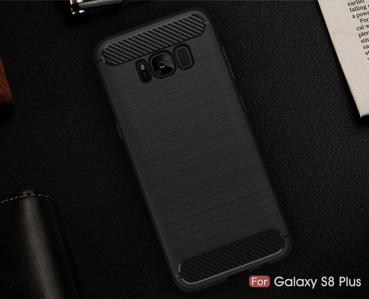 Carcasă din plastic cu textură șlefuită, pentru Samsung Galaxy S8 Plus - roșu
