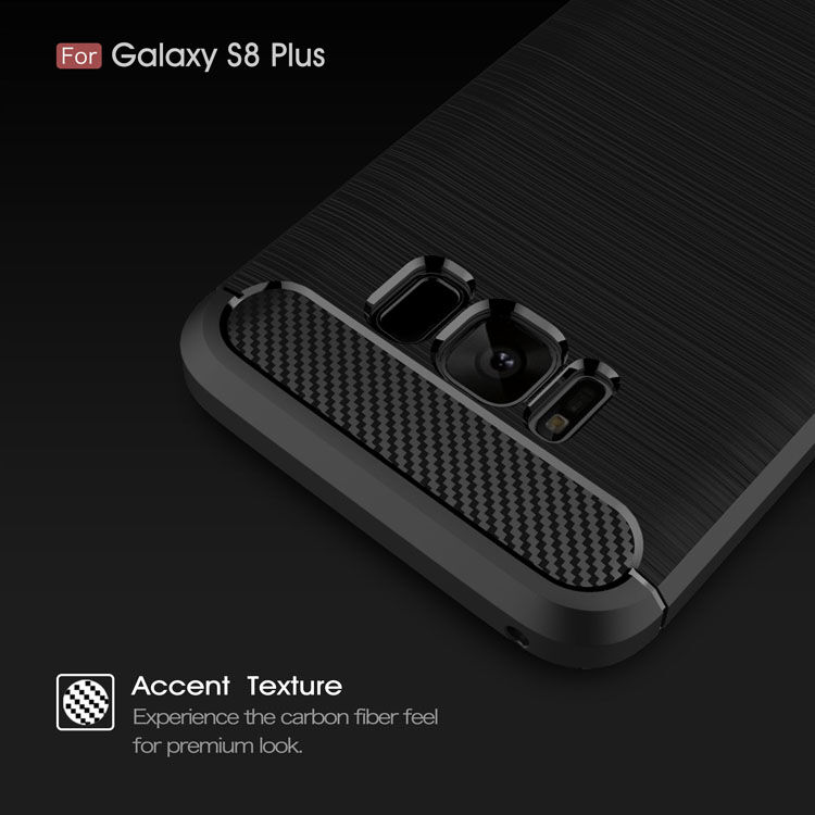 Carcasă din plastic cu textură șlefuită, pentru Samsung Galaxy S8 Plus - negru