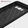 Carcasă din plastic cu textură șlefuită, pentru Samsung Galaxy S8 Plus - negru