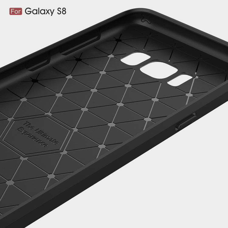 Carcasă din plastic cu textură șlefuită, pentru Samsung Galaxy S8 - albastru închis