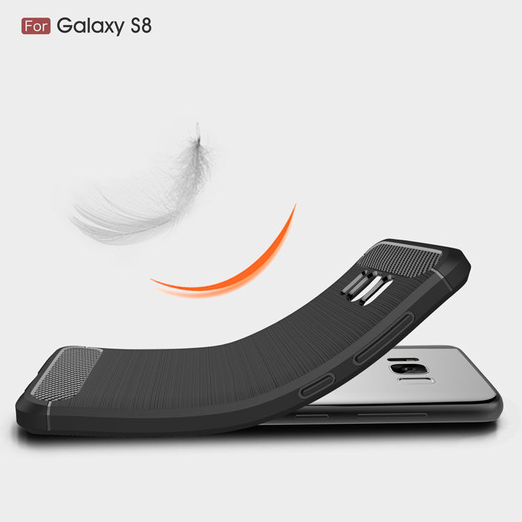 Carcasă din plastic cu textură șlefuită, pentru Samsung Galaxy S8 - albastru închis