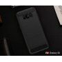 Carcasă din plastic cu textură șlefuită, pentru Samsung Galaxy S8 - albastru închis