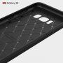 Carcasă din plastic cu textură șlefuită, pentru Samsung Galaxy S8 - negru