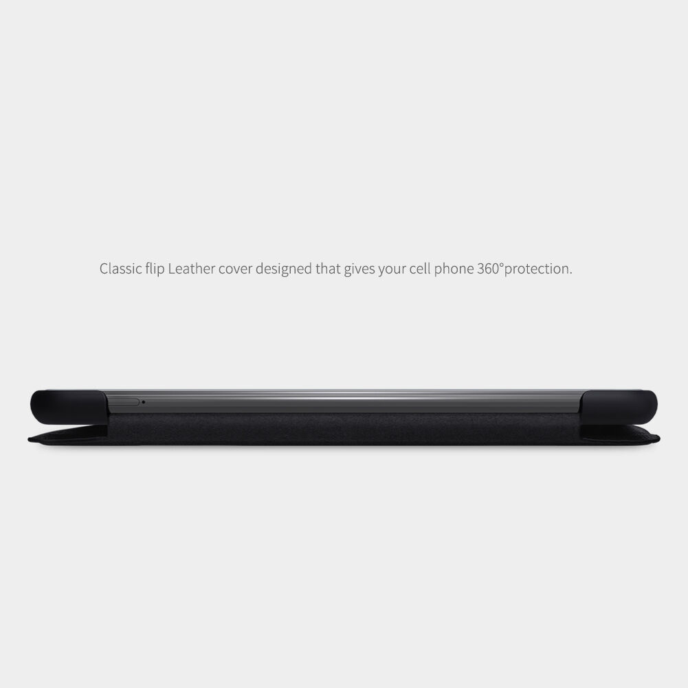 Husă flip Nillkin Qin, din piele, pentru Samsung Galaxy A7 (2018) - maro