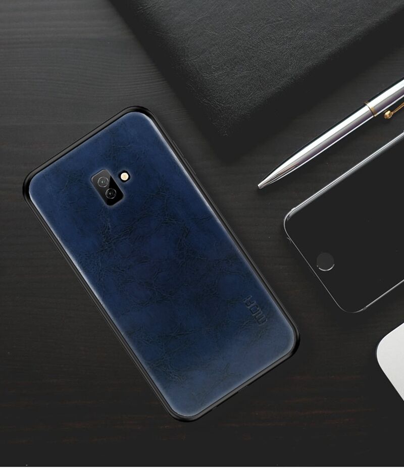 Husă Mofi, din piele, pentru Samsung Galaxy J6 Plus - maro