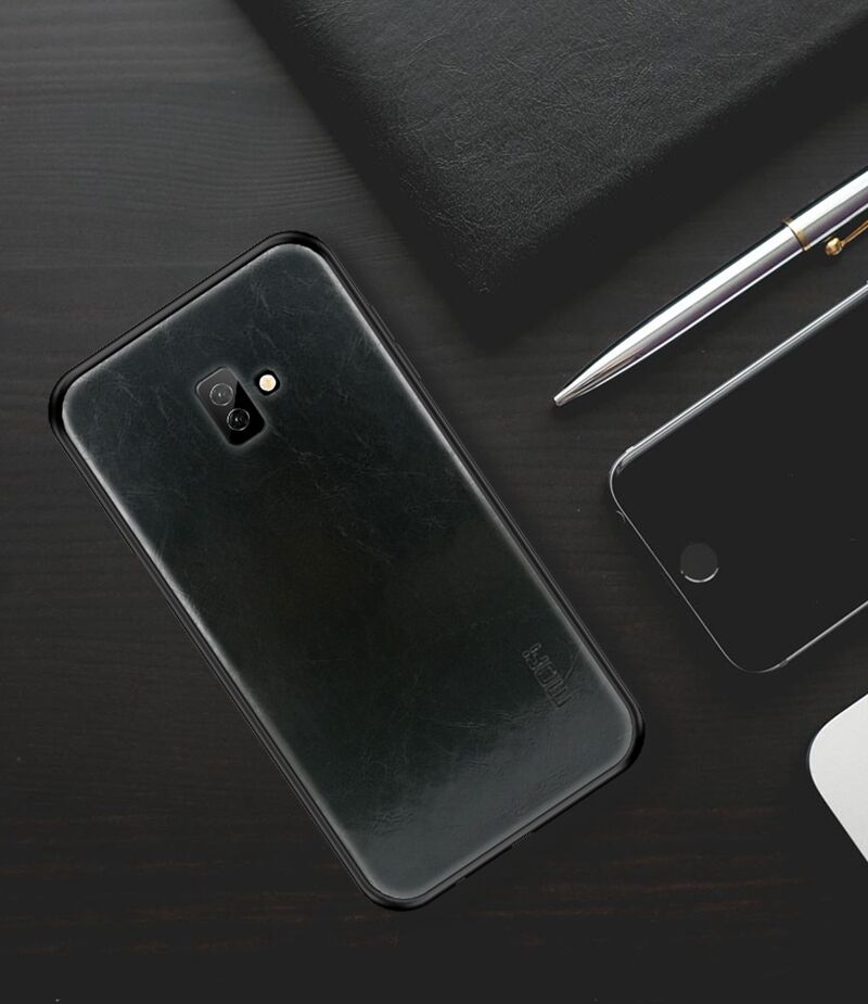 Husă Mofi, din piele, pentru Samsung Galaxy J6 Plus - maro