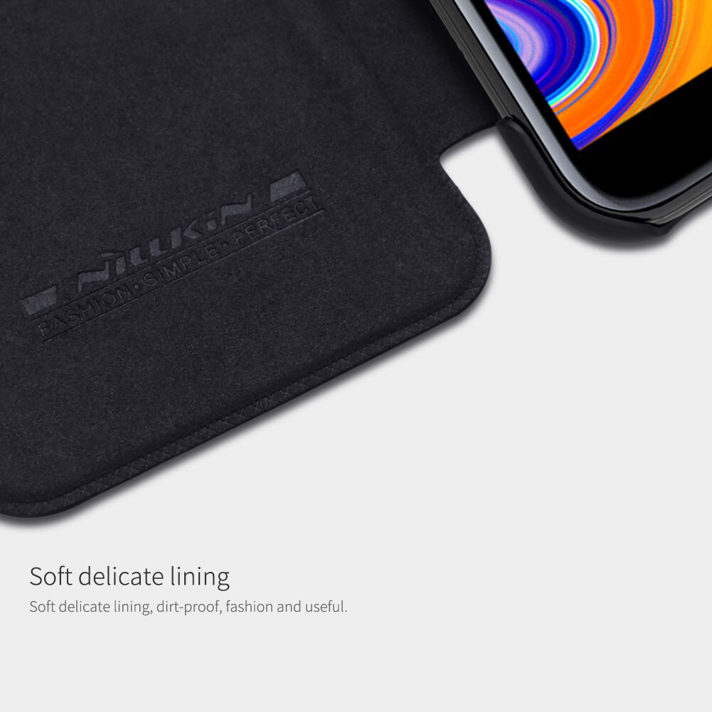 Husă flip Nillkin Qin, din piele, pentru Samsung Galaxy J4 Plus - maro