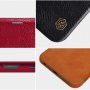 Husă flip Nillkin Qin, din piele, pentru Samsung Galaxy J4 Plus - negru