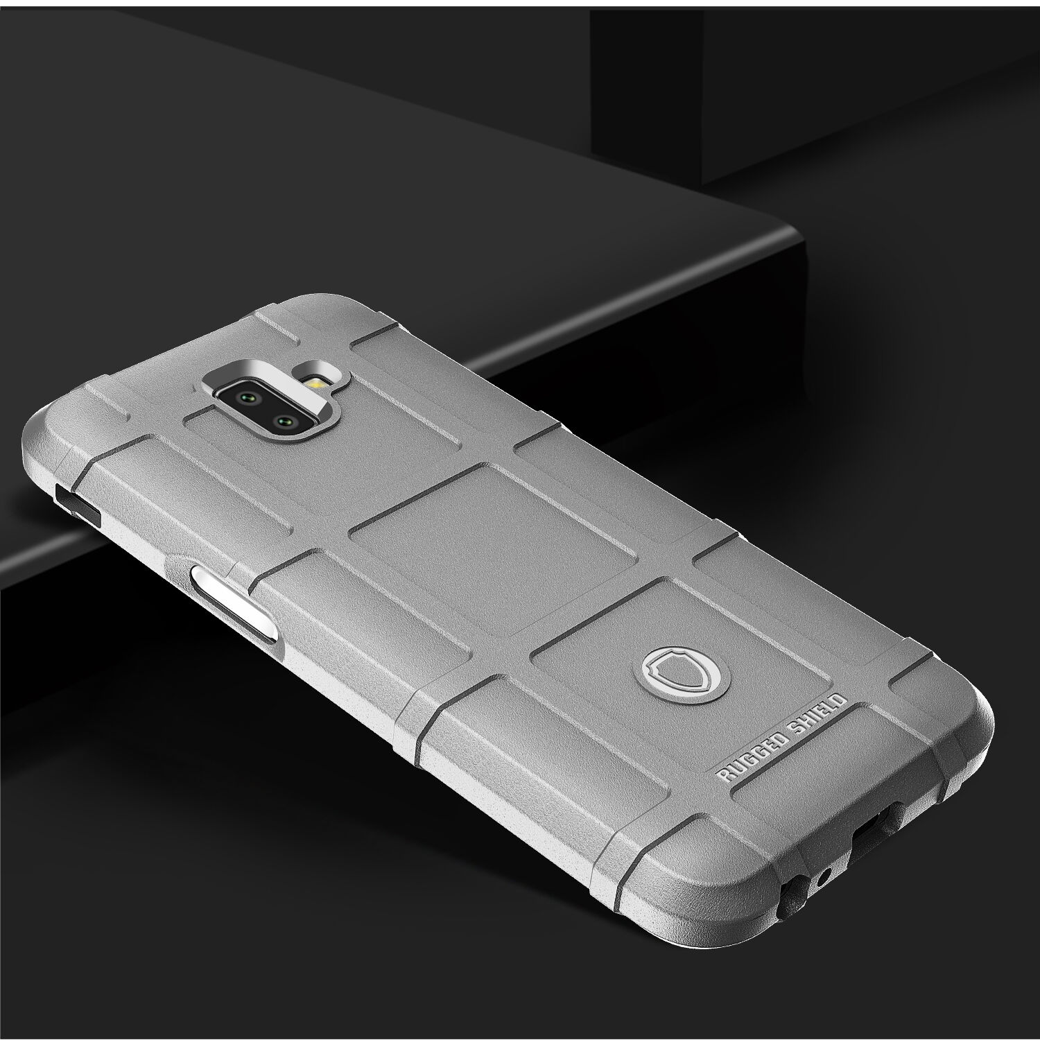 Carcasă din plastic rezistentă la șoc, pentru Samsung Galaxy J6 Plus - gri