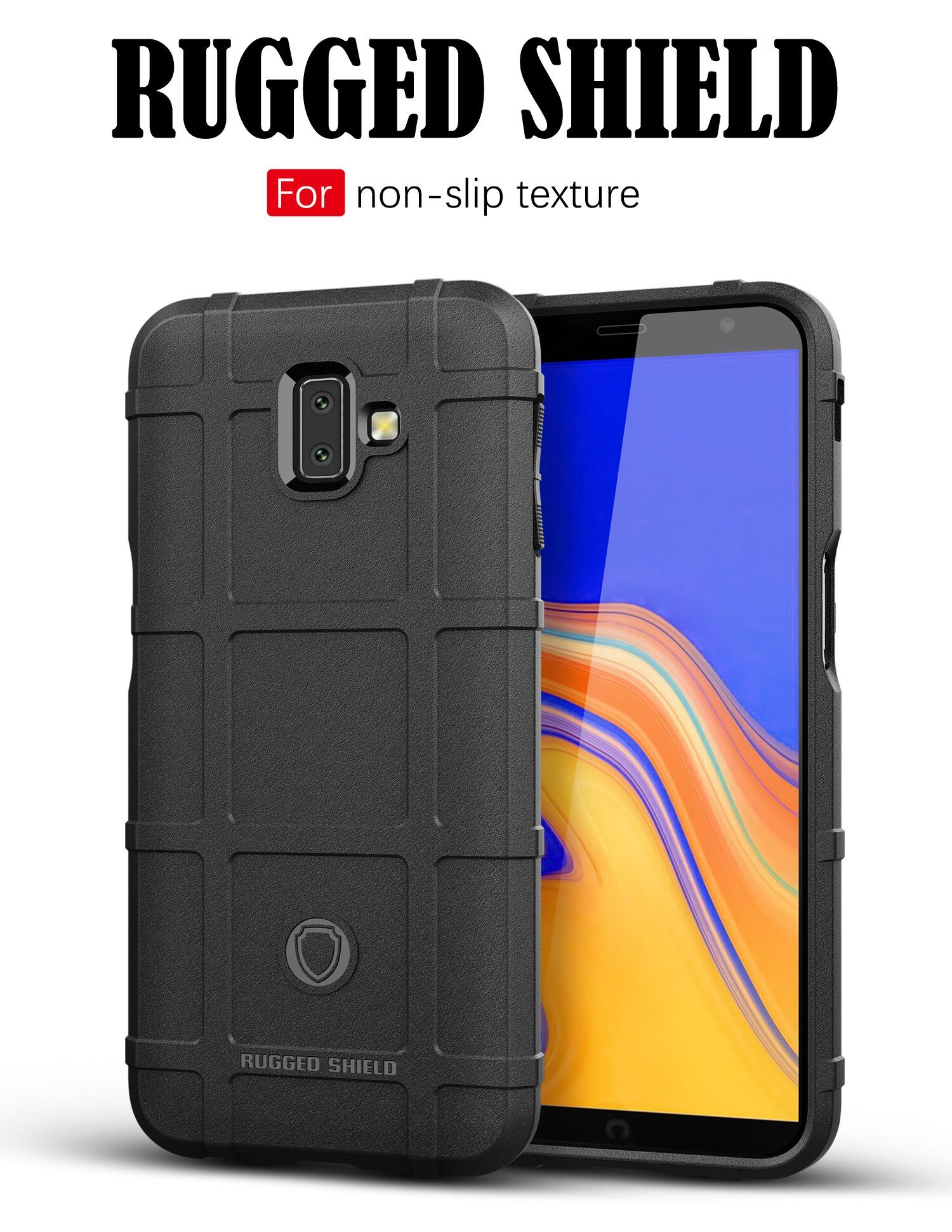Carcasă din plastic rezistentă la șoc, pentru Samsung Galaxy J6 Plus - negru
