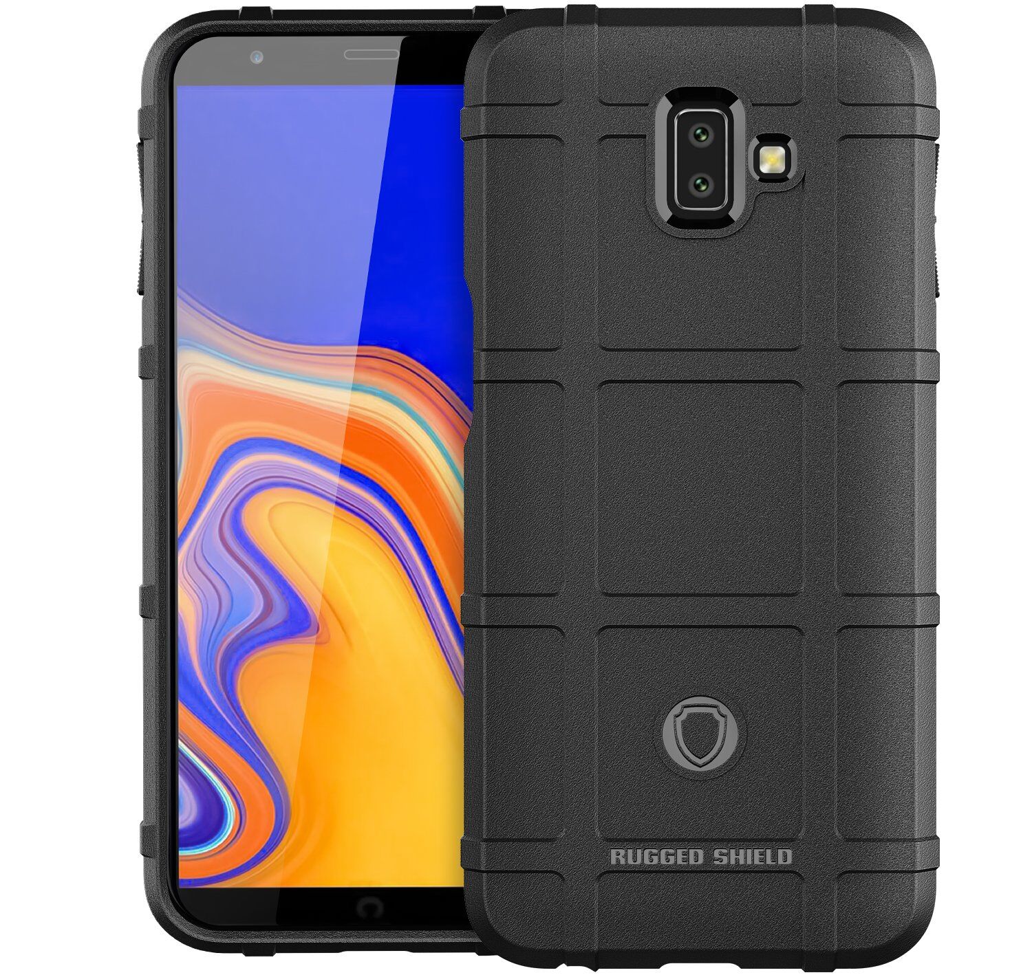 Carcasă din plastic rezistentă la șoc, pentru Samsung Galaxy J6 Plus - negru