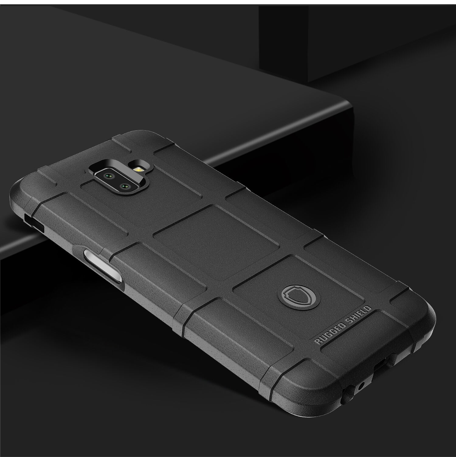 Carcasă din plastic rezistentă la șoc, pentru Samsung Galaxy J6 Plus - negru