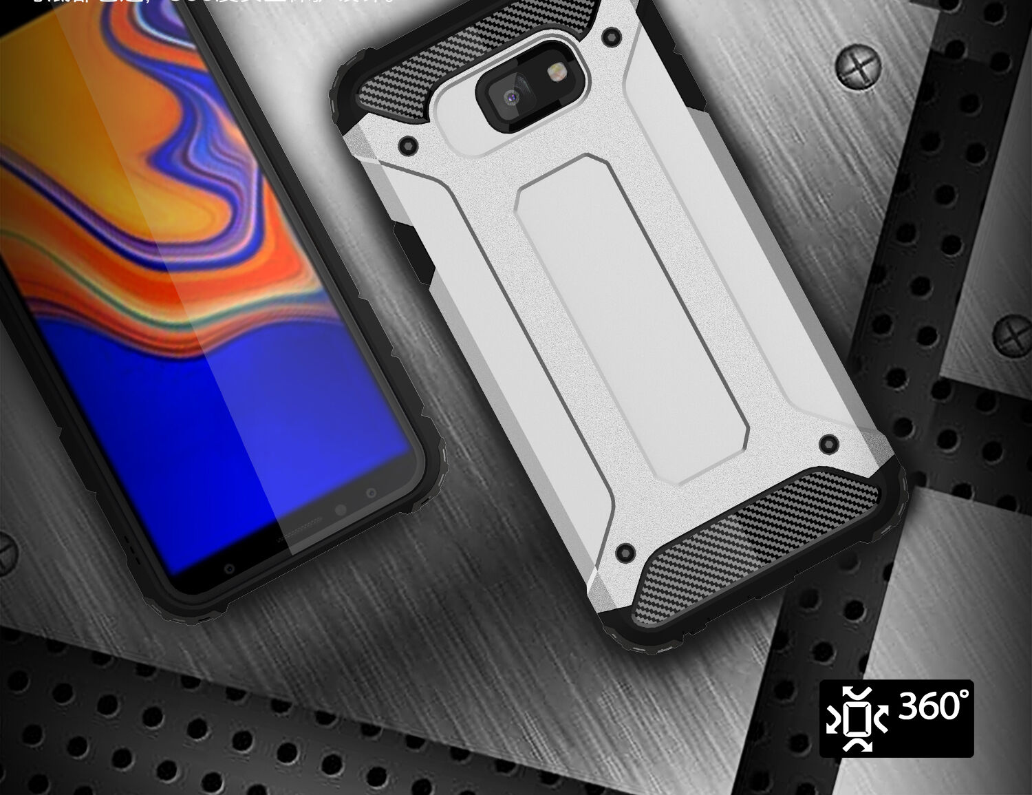 Carcasă super rezistentă Armor, pentru Samsung Galaxy J4 Plus - auriu