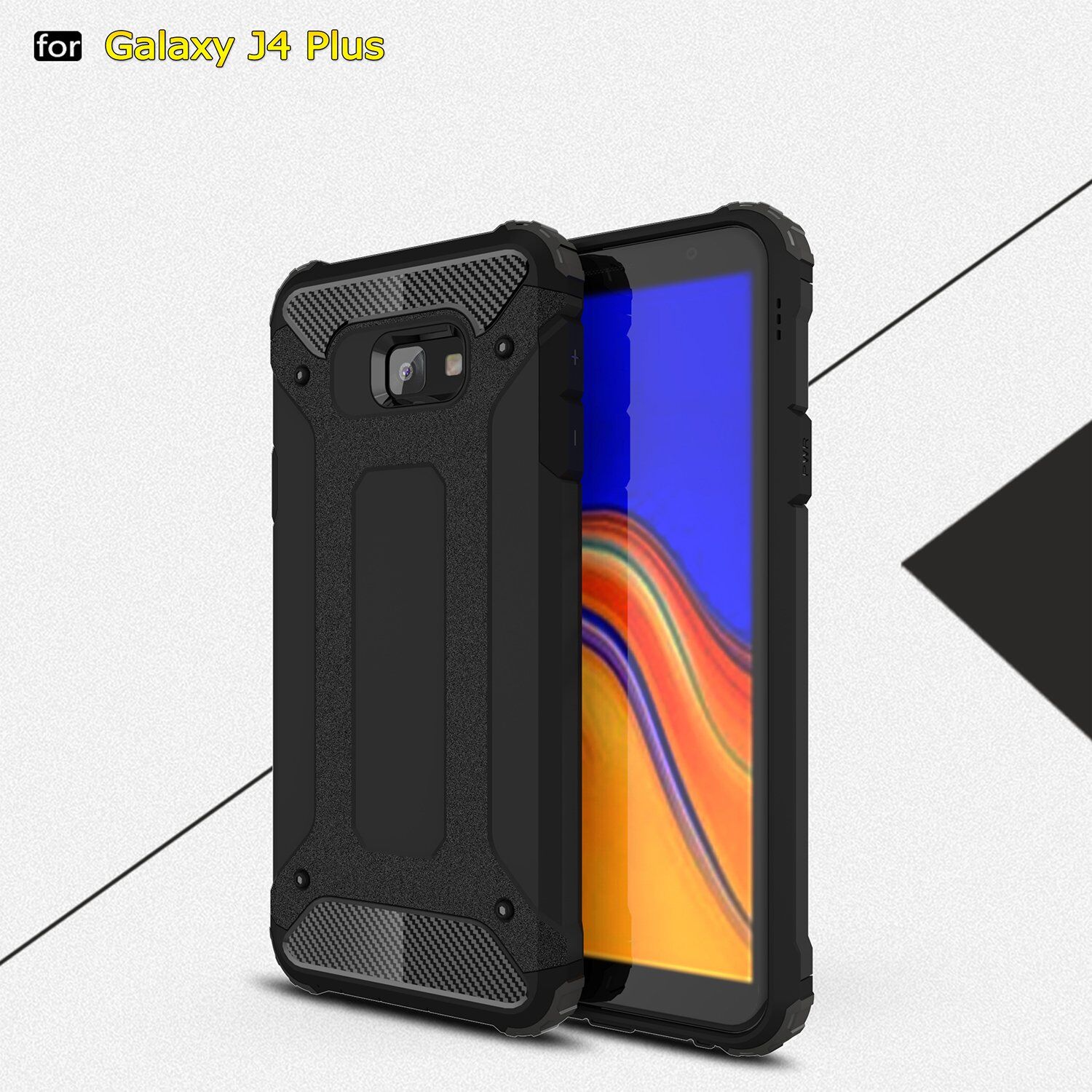 Carcasă super rezistentă Armor, pentru Samsung Galaxy J4 Plus - auriu