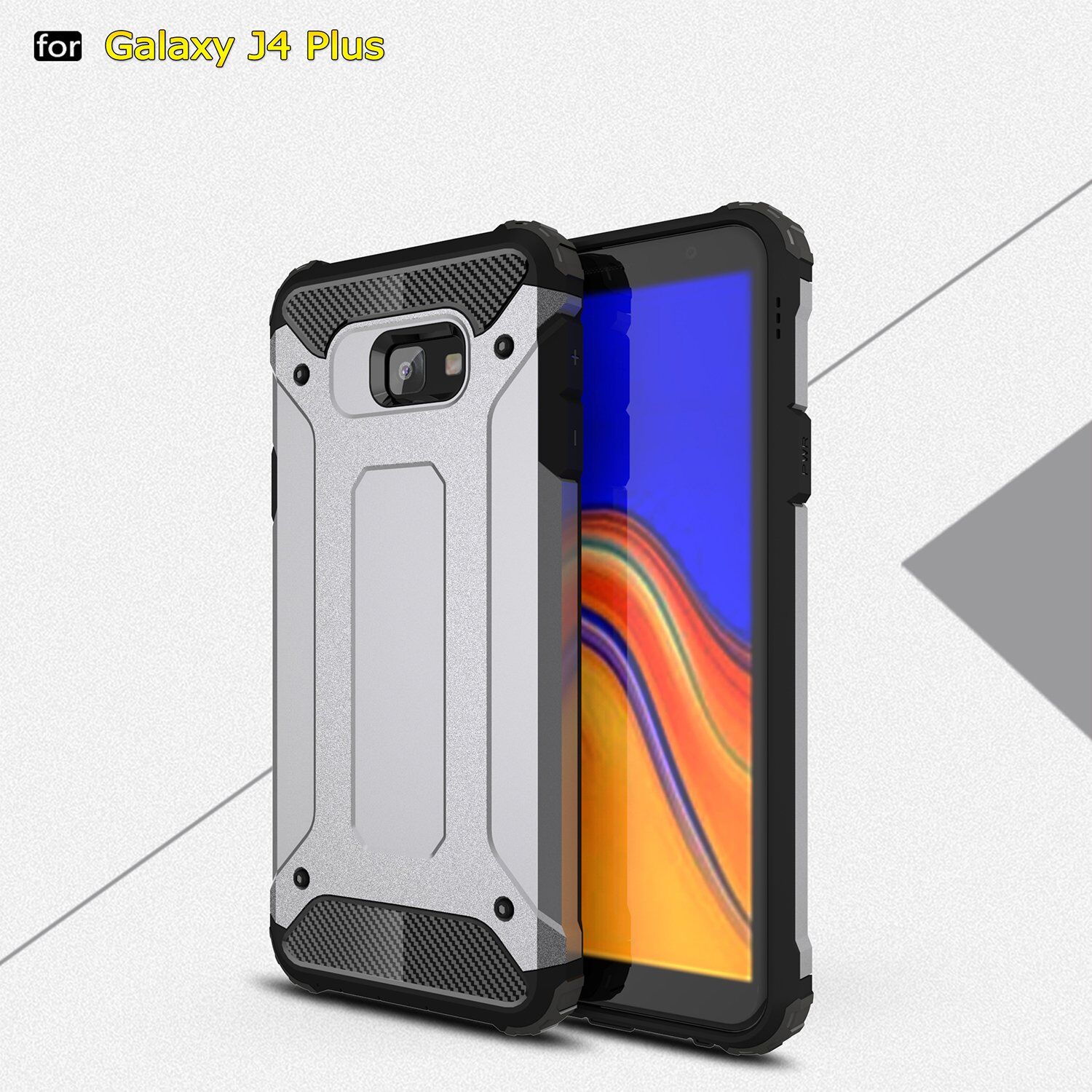 Carcasă super rezistentă Armor, pentru Samsung Galaxy J4 Plus - auriu