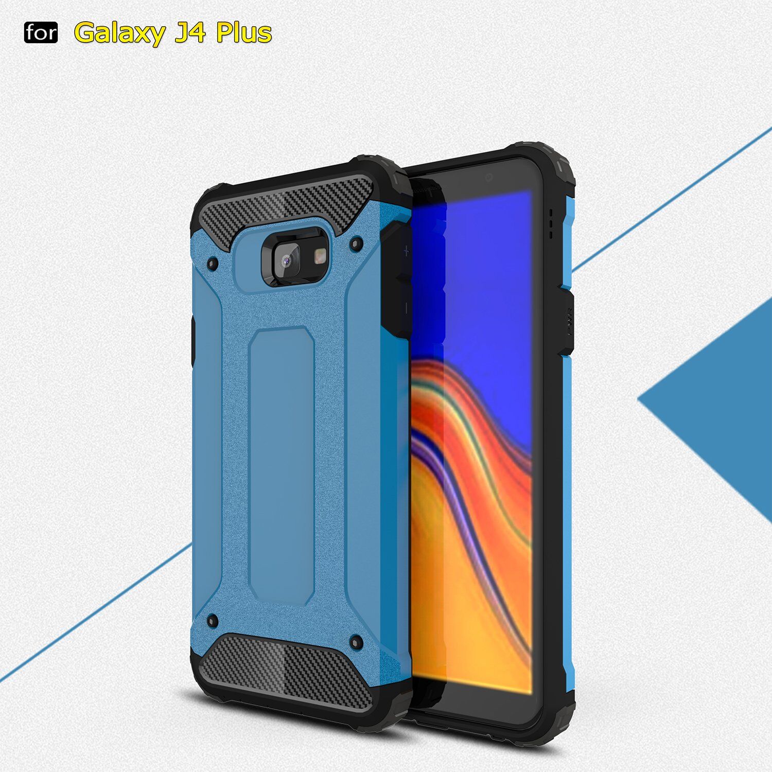 Carcasă super rezistentă Armor, pentru Samsung Galaxy J4 Plus - auriu