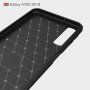 Carcasă din plastic cu textură șlefuită, pentru Samsung Galaxy A7 (2018) - gri