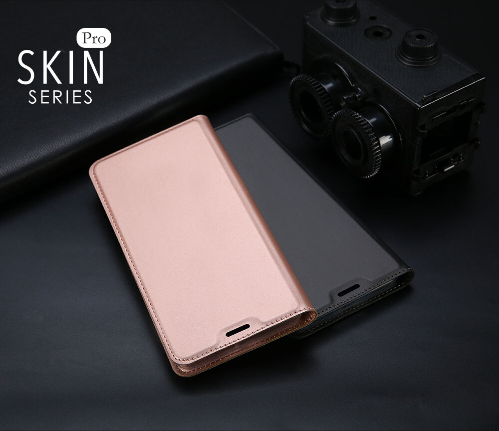 Husă flip Dux Ducis Skin Pro, pentru Samsung Galaxy J4 Plus - auriu