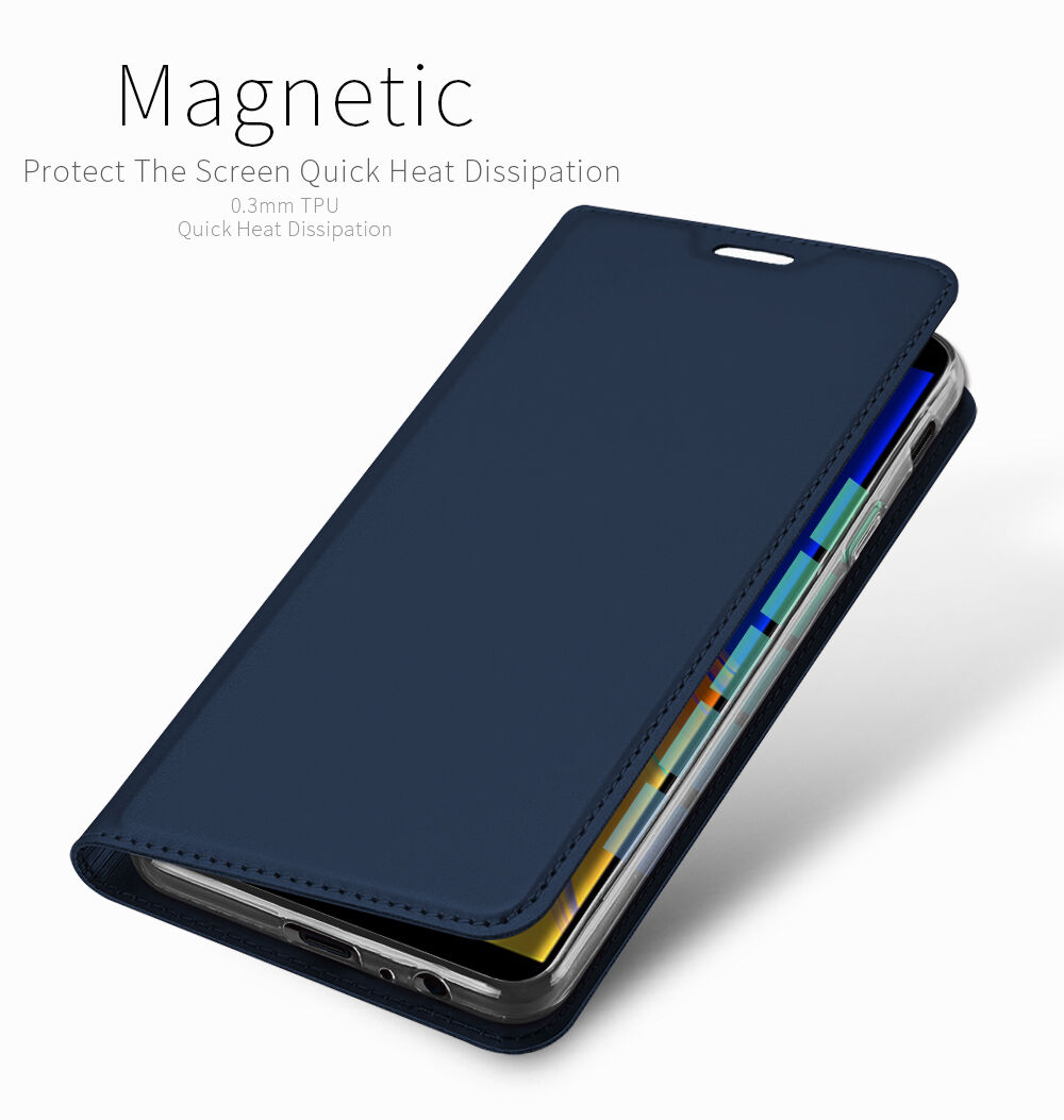 Husă flip Dux Ducis Skin Pro, pentru Samsung Galaxy J4 Plus - roz-auriu