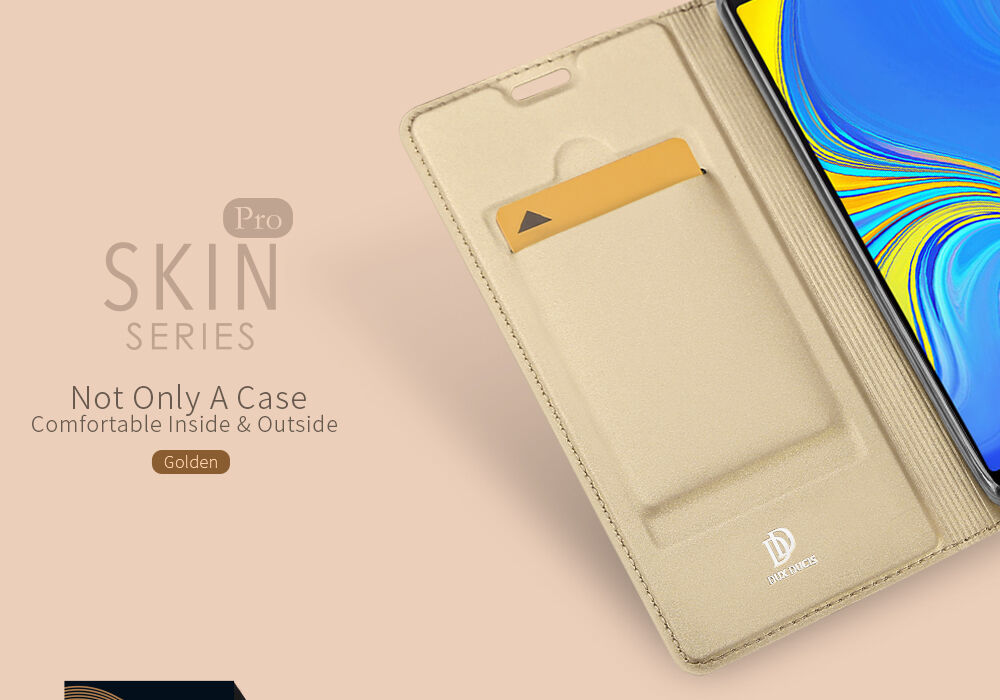 Husă flip Dux Ducis Skin Pro, pentru Samsung Galaxy A7 (2018) - auriu