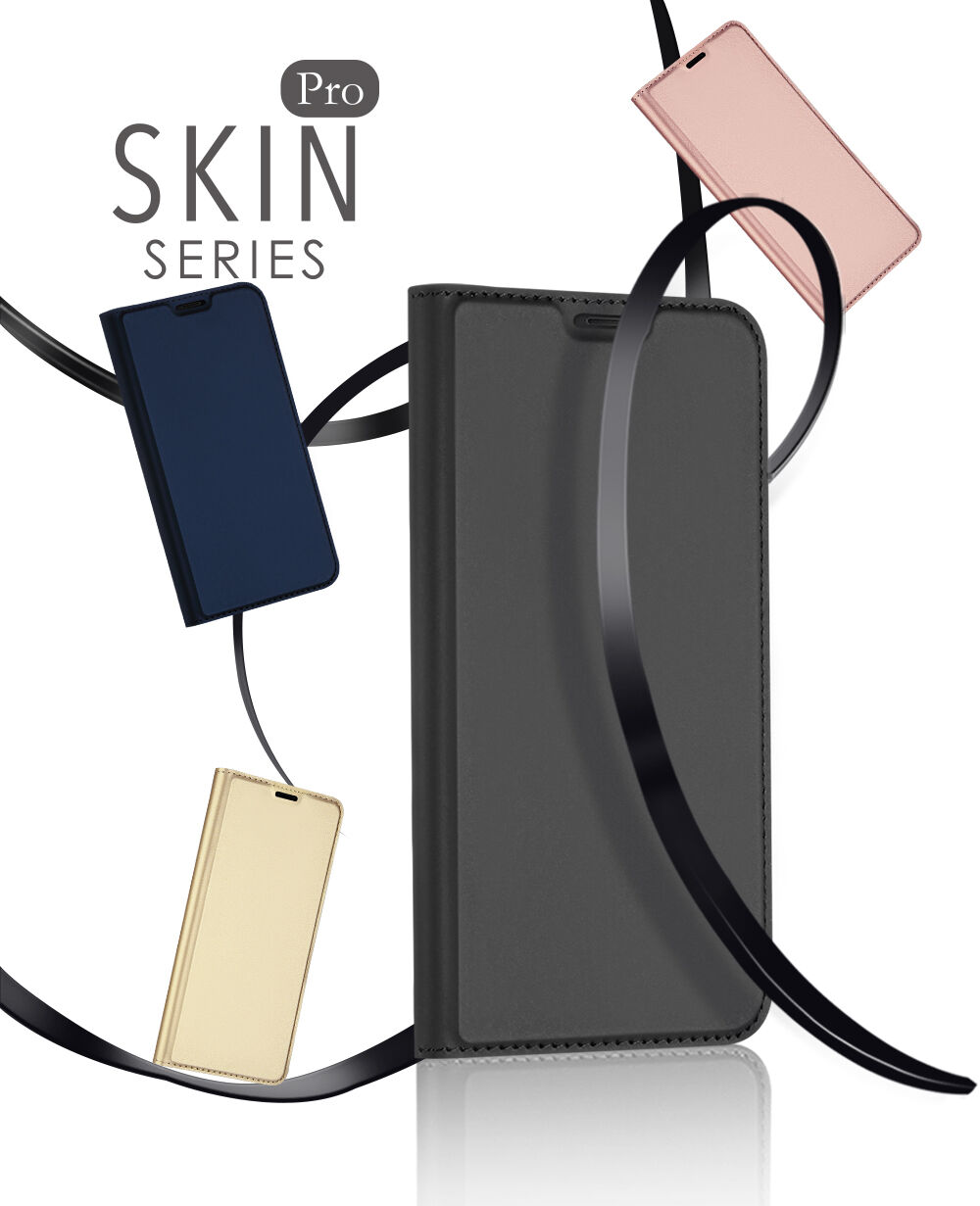 Husă flip Dux Ducis Skin Pro, pentru Samsung Galaxy A7 (2018) - roz-auriu