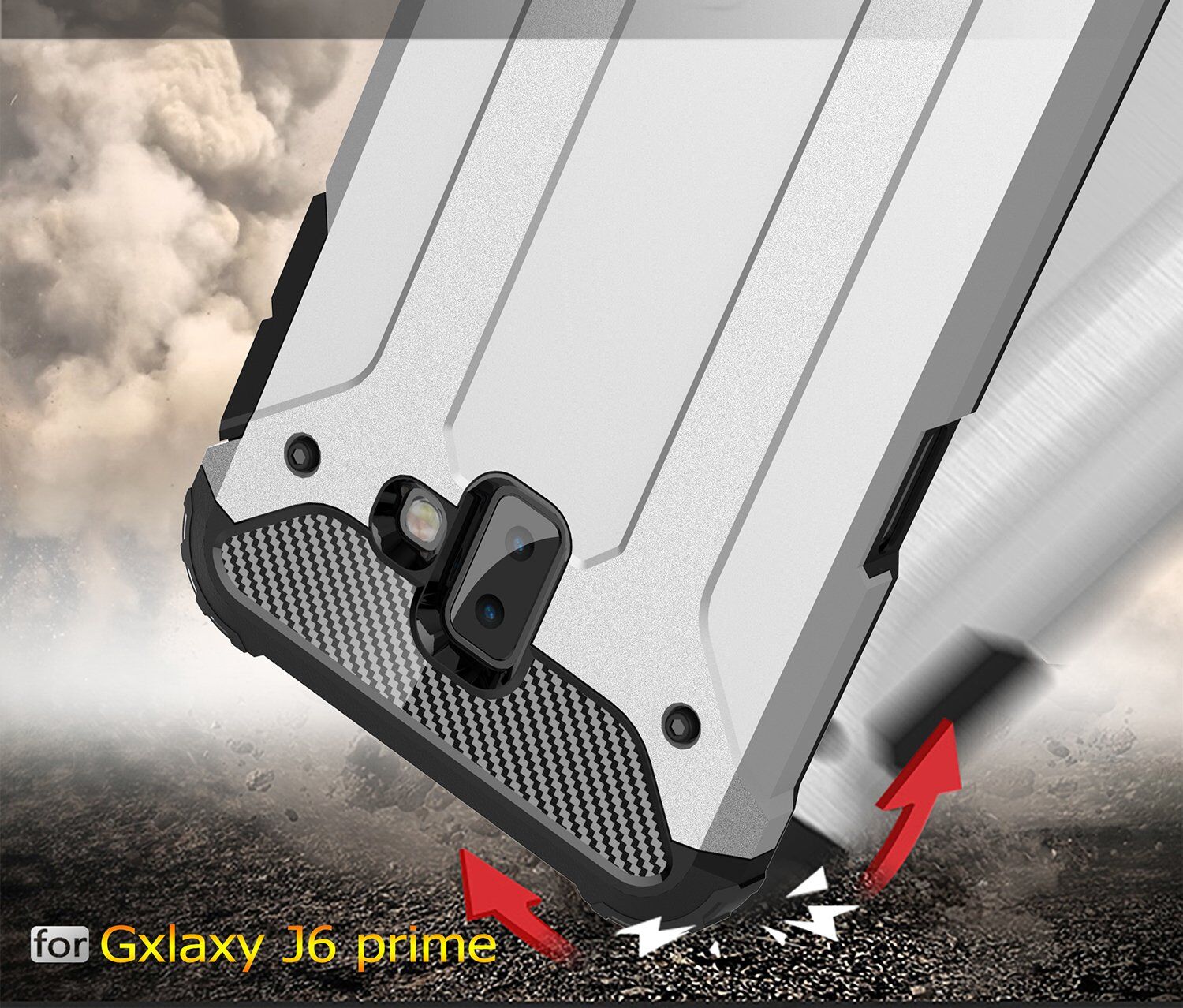 Carcasă super rezistentă Armor, pentru Samsung Galaxy J6 Plus - auriu