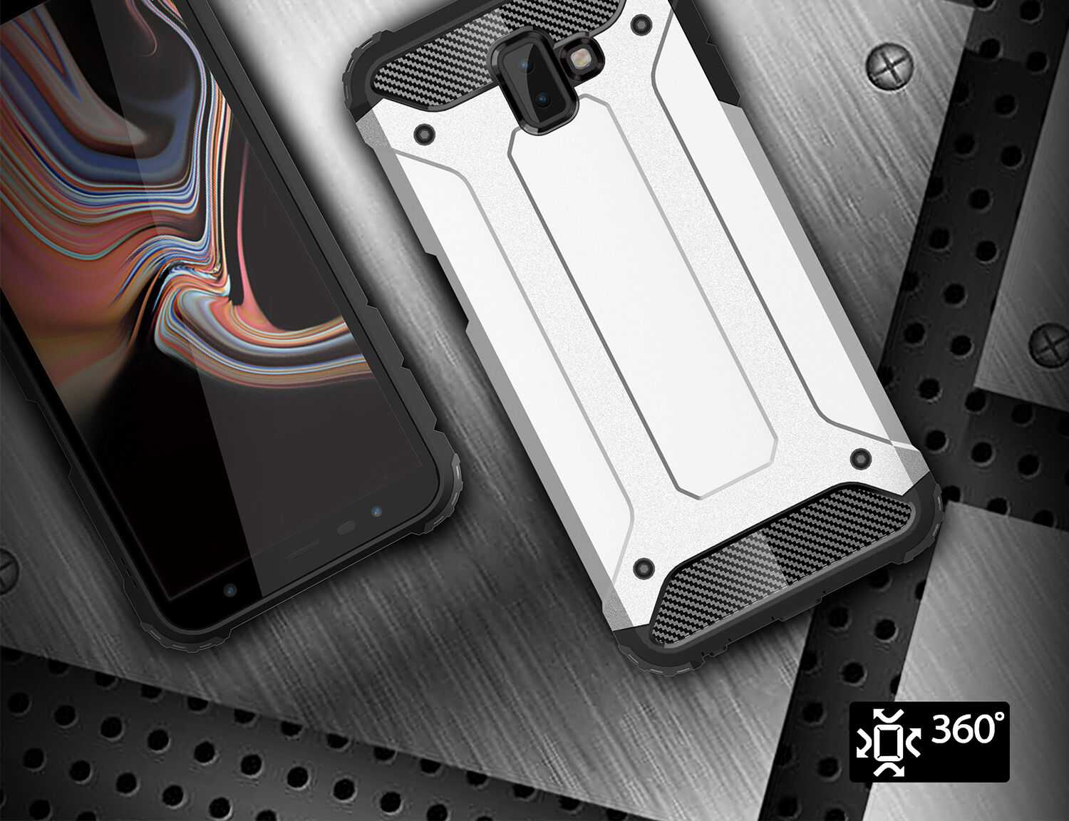 Carcasă super rezistentă Armor, pentru Samsung Galaxy J6 Plus - auriu