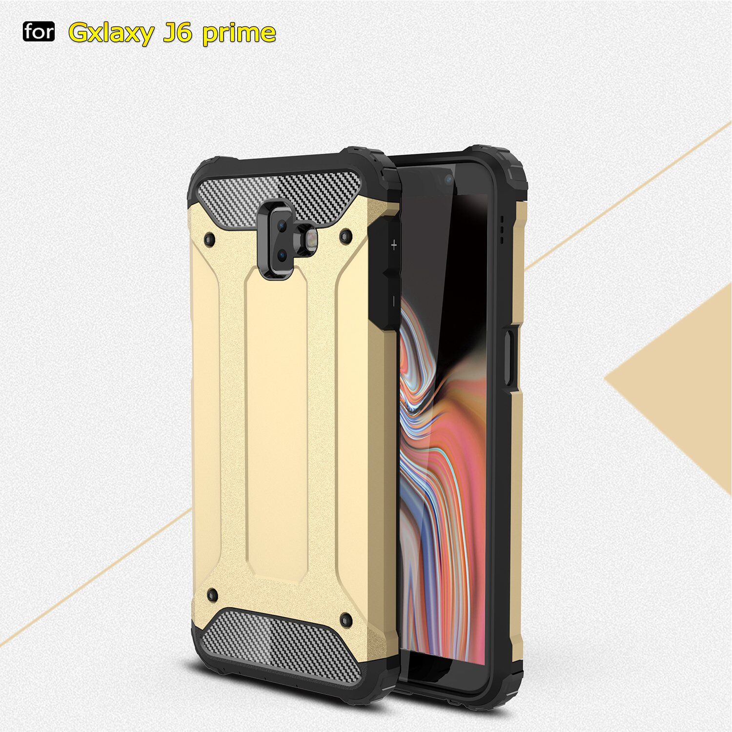 Carcasă super rezistentă Armor, pentru Samsung Galaxy J6 Plus - auriu