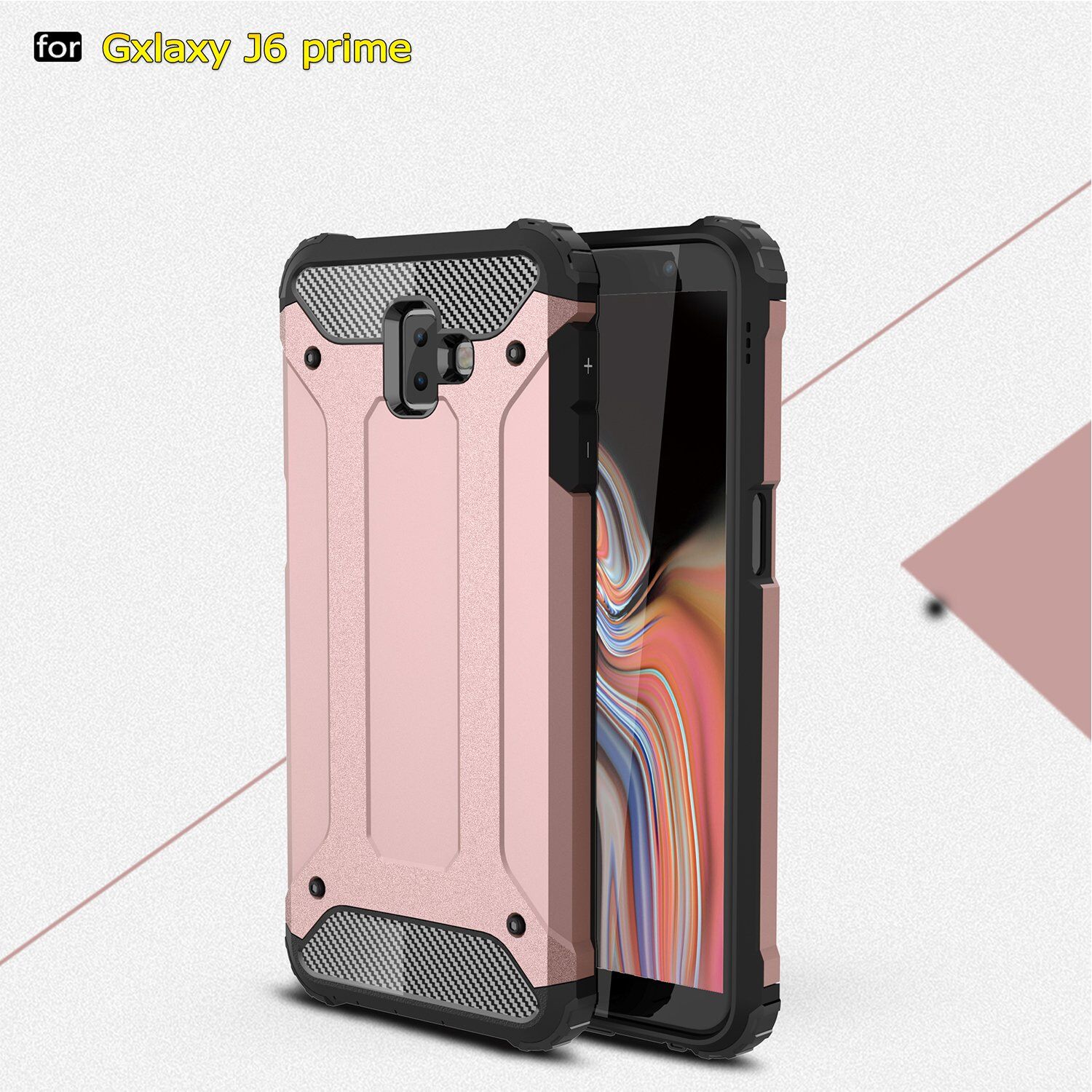 Carcasă super rezistentă Armor, pentru Samsung Galaxy J6 Plus - auriu