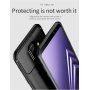 Carcasă Ipaky, din plastic cu textură carbon, pentru Samsung Galaxy A6 (2018) - albastru închis