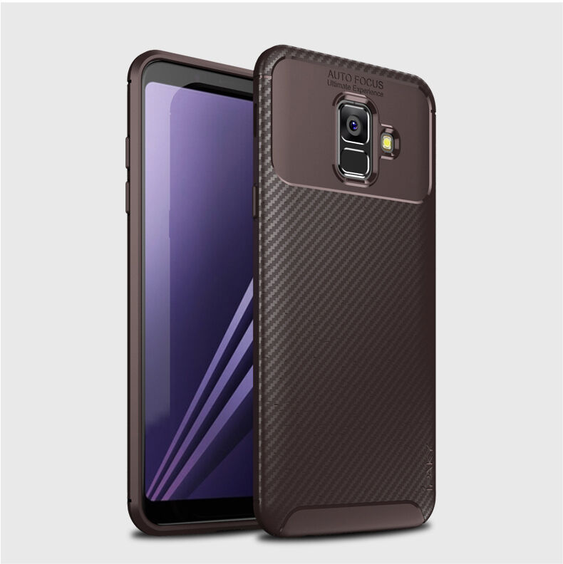 Carcasă Ipaky, din plastic cu textură carbon, pentru Samsung Galaxy A6 (2018) - albastru închis Carcasă Ipaky, din plastic cu textură carbon, pentru Samsung Galaxy A6 (2018) - albastru închis