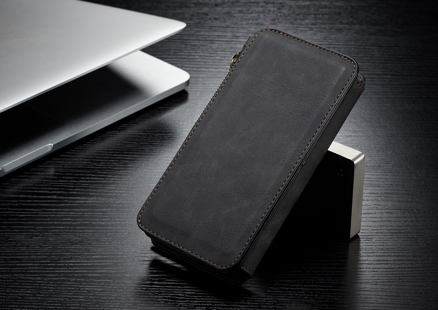 Husă tip portofel Caseme 2 în 1, pentru Samsung Galaxy Note 9 - roșu