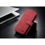 Husă tip portofel Caseme 2 în 1, pentru Samsung Galaxy Note 9 - roșu