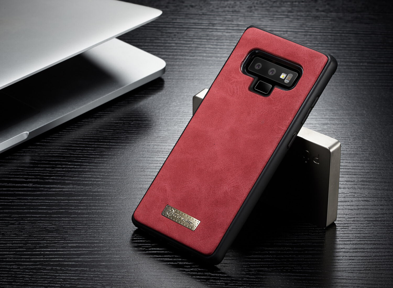 Husă tip portofel Caseme 2 în 1, pentru Samsung Galaxy Note 9 - roșu