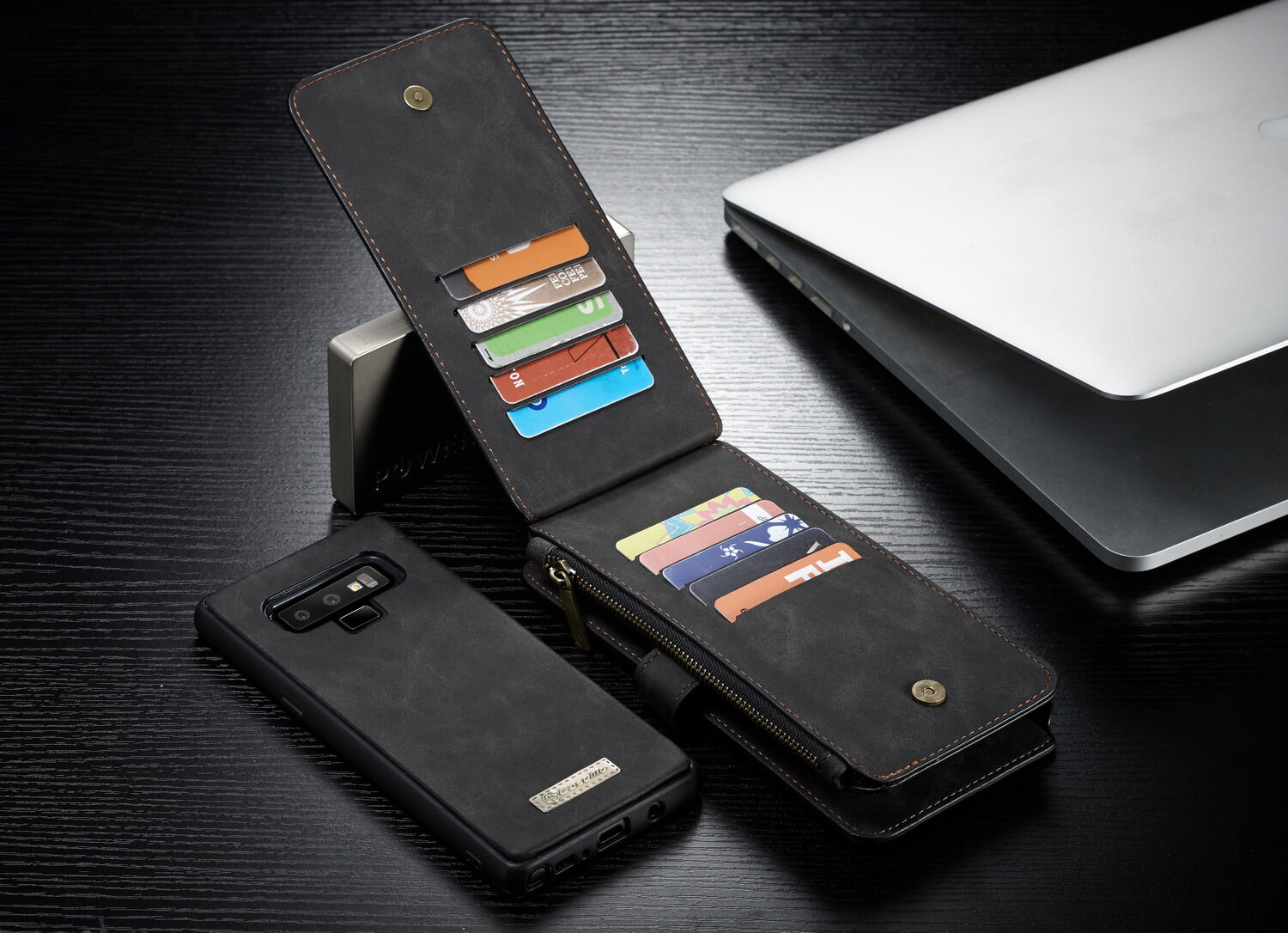 Husă tip portofel Caseme 2 în 1, pentru Samsung Galaxy Note 9 - roșu