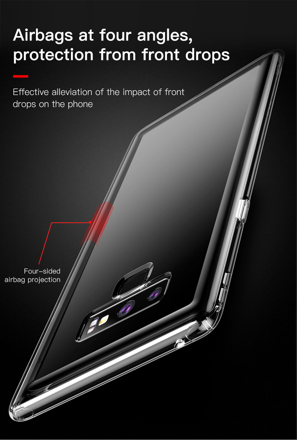 Carcasă Baseus Safety, din plastic, pentru Samsung Galaxy Note 9 - transparent