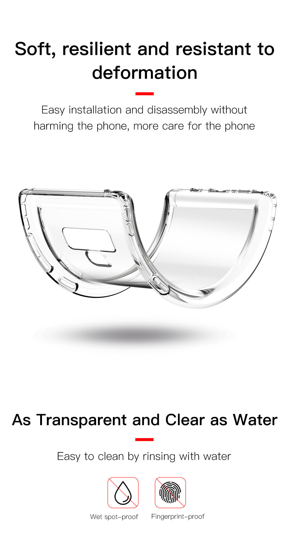 Carcasă Baseus Safety, din plastic, pentru Samsung Galaxy Note 9 - transparent