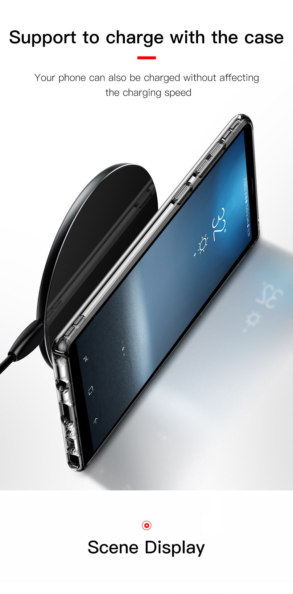 Carcasă Baseus Safety, din plastic negru, pentru Samsung Galaxy Note 9 - transparent