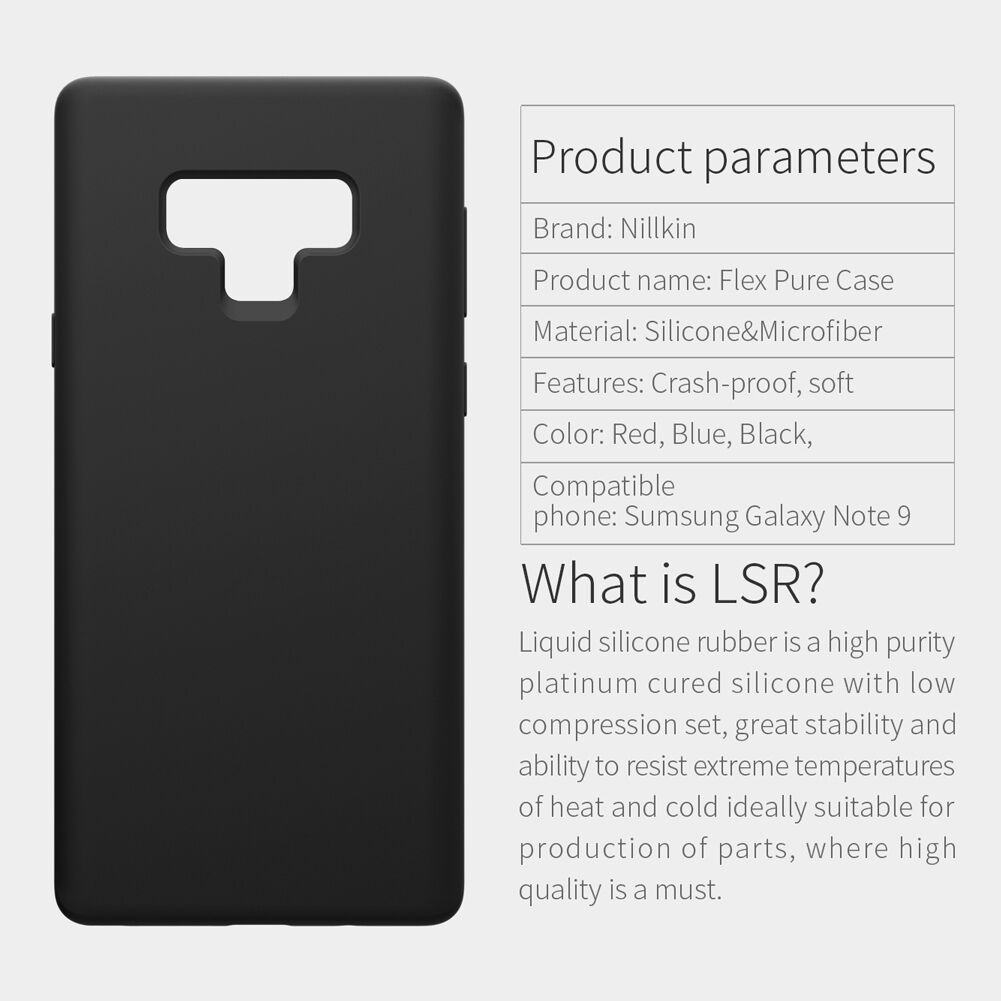 Carcasă Nillkin Liquid, din plastic, pentru Samsung Galaxy Note 9 - negru