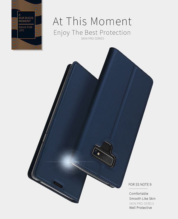 Husă flip Dux Ducis Skin Pro, pentru Samsung Galaxy Note 9 - auriu