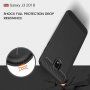 Carcasă din plastic cu textură șlefuită, pentru Samsung Galaxy J3 (2018) - negru