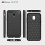 Carcasă din plastic cu textură șlefuită, pentru Samsung Galaxy J3 (2018) - negru