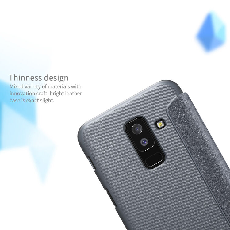 Husă flip Nillkin Sparkle, pentru Samsung Galaxy A6 Plus (2018) - negru
