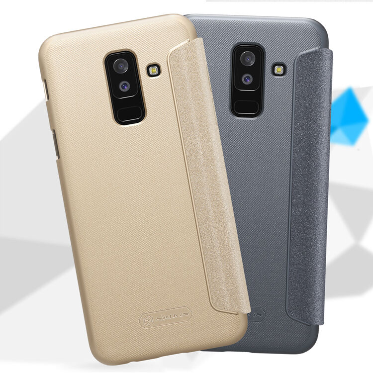 Husă flip Nillkin Sparkle, pentru Samsung Galaxy A6 Plus (2018) - negru